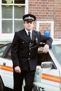 Panda Prints: Huw Higginson actor who plays the role of PC George Garfield on ITV programme The Bill