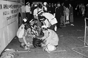 01013 Prints: Hysterical Bay City Rollers fans outside the Odeon Hammersmith after the groups concert