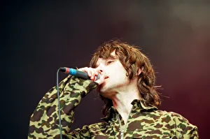 Ian Brown performing, he is the support act at a Catatonia concert at Margam Park