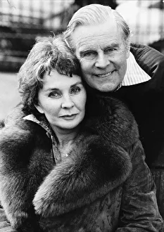 Coats Prints: Ian Carmichael actor with co-star Jean Simmons - April 1982