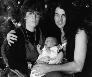 Ian Gillan singer Black Sabbath pop rock group in 1984 with girlfriend Bron