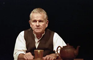 Ian Holm on stage in Landscape by Harold Pinter at the Cottesloe Theatre