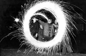 00105 Collection: Ian Iredale of Hamsterley Crescent, Wrekenton, whirls a safe hand sparkler to show his