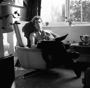 Ian Mckellen Actor October 1969 Pictured at home relaxing in an armchair