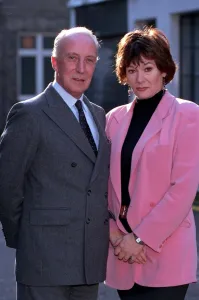 IAN RICHARDSON & DIANE FLETCHER AT PHOTOCALL FOR THE TV PROGRAMME TO PLAY THE KING