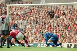 Score Prints: Ian Taylor (number 7 - goal scorer ) makes it 1 - 0 to Aston Villa against Manchester