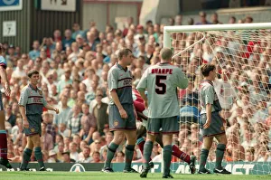 Ian Taylor (number 7 - goal scorer obscured) makes it 1 - 0 to Aston Villa against