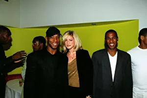 Ian Wright Football March 98 With Newcastle footballer Les Ferdinand