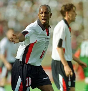 Two Men Prints: Ian Wright during the Morocco v England international friendly match in Casablanca