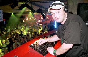 Clubbing Prints: Ibiza Spain July 1999 Disc jockey Dave Pearce in the Eden disco with his