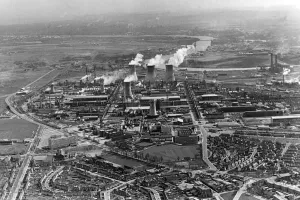Industrial Prints: ICI, Billingham. In left foreground can be seen the agricultural division HQ block