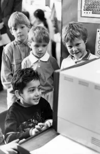 When ICI Wilton presented a BBC Micro Computer to Abingdon Road Infants School
