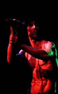 Images Dated 10th January 1991: Iggy Pop singer on stage at Brixton 1991