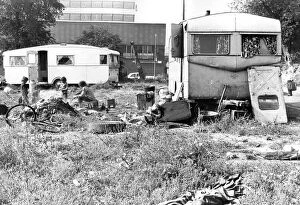 00105 Collection: An illegal gypsy encampment on waste ground off George Street, Rye Hill