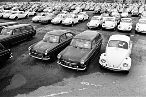 01296 Prints: Imported Volkswagen cars at Manston Airport, Kent. 17th March 1968