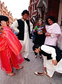 Imran Khan with Family waiting to leave for his Wedding to Jemima Goldsmith at Richmond