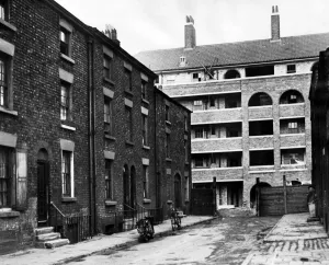 Houses And Housing Prints: Inadequate accommodation is a characteristic of those slum areas where delinquency is