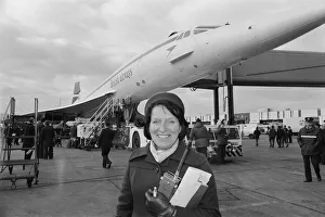 Inaugural commercial flights of the supersonic airliner Concorde on 21st January 1976