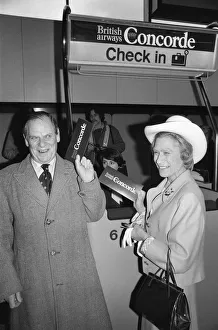 Inaugural commercial flights of the supersonic airliner Concorde on 21st January 1976