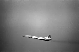 Inaugural commercial flights of the supersonic airliner Concorde on 21st January 1976
