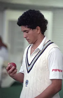 Indian cricketer Sachin Tendulkar in England for his first test series