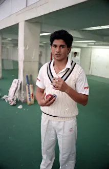 00098 Prints: Indian cricketer Sachin Tendulkar in England for his first test series