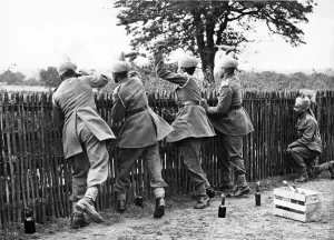 Turban Prints: Indian Troops in camp in Derbyshire. They are giving a demonstration in throwing