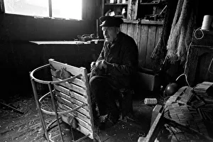 Industry: Fishing: An old fisherman of Beadnell on the Northumberland coast