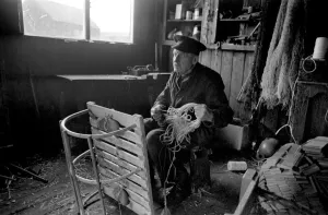 Industry: Fishing: An old fisherman of Beadnell on the Northumberland coast