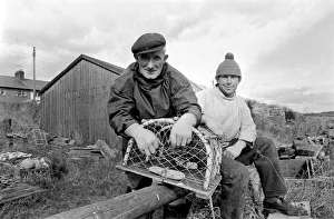 Industry: Fishing: An old fisherman of Beadnell on the Northumberland coast