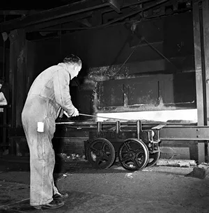 00607 Prints: Industry: General scene in and around a copper works foundry floor in Yorkshire