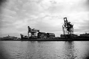 Industry Ship building: Industrial decay scene of John Brown Shipyard on the Clyde after