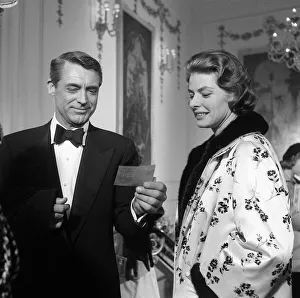 Ingrid Bergman filming in Covent Garden London with Cary Grant December1957
