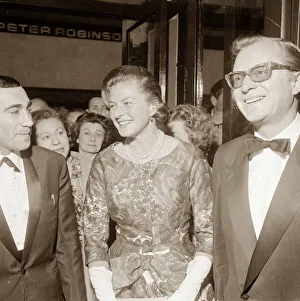 Necklace Prints: Ingrid Bergman with husband Lars Schmidt Actress May 1962