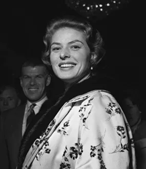 Necklace Prints: Ingrid Bergman between takes filming Indiscreet at the Royal Opera House