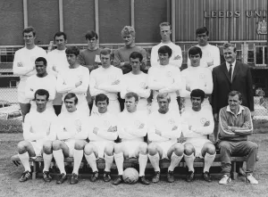 Inter Cities Fairs Cup Finalist, Leeds United. July 1968 Back row L / R: madeley