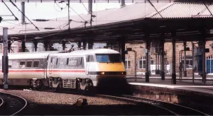 Carriages Prints: The Inter-City 225 standing at Newcastle Central Station on 29th July 1998