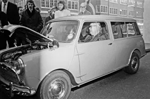 Motoring Prints: Interested press and spectators inspect Mr Geoffrey Rippon
