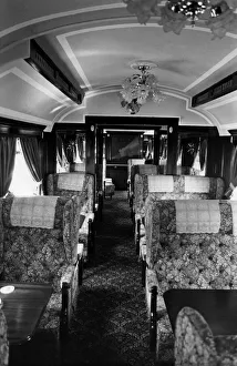 Carriage Prints: The interior of Carriage No. l397 which is now part of The Carriage complex of eating