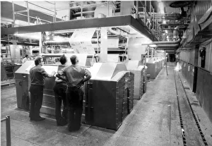 The interior of the machine room at the Daily Express Offices at Fleet Street