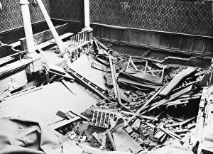 Interior of the private chapel at Buckingham Palace following a German bombing raid