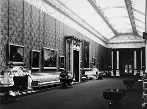 00375 Prints: Interior view of Buckingham Palace showing the Long Gallery. Circa 1960