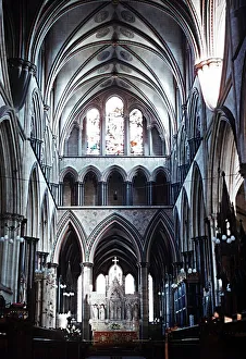 00152 Prints: Interior view of Salisbury Cathedral looking towards the High Altar - Wiltshire