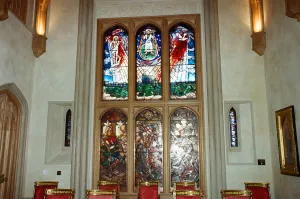 01135 Prints: Interior view of Windsor Castle showing restoration after it was damaged by fire in 1992