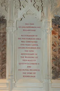 01135 Prints: Interior view of Windsor Castle showing restoration after it was damaged by fire in 1992