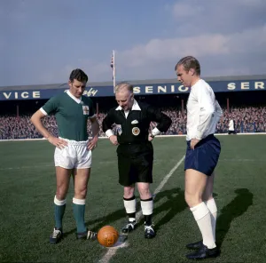 International match at Windsor Park in Belfast England 4 v Northern Ireland 3