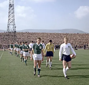 International match at Windsor Park in Belfast England 4 v Northern Ireland 3