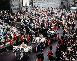 Investiture of Prince Charles as Prince of Wales 01 / 07 / 1969 Royal family drive