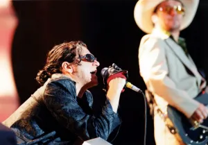 Death Prints: INXS - Australian Supergroup INXS headlining the Music In The Bay Fesival in Cardiff