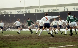 Ireland v England British Home Championship match at Windsor Park, Belfast, 3rd May 1969